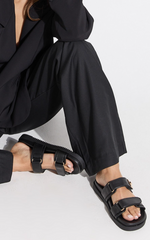 Billini - Amylee Slides with Hardware Detail in Black