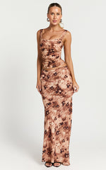 Lioness - Cobain Corset in Chocolate Floral