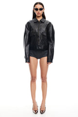 LIONESS Eighties Bomber Jacket Washed Onyx
