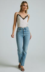 Tatito Top - Lace Detail Cami Top in Cream