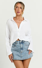 Ronaele Shirt - Collared Basic Shirt in White