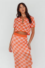 Byron Bay Crochet Maxi Skirt Sunset