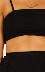 Feel The Heat Two Piece Set In Black Mesh